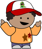 Pointing Boy in Baseball Cap
