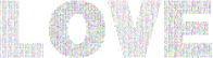 Love Fractal Typography Prismatic