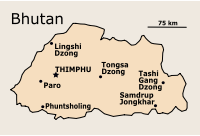 Bhutan Map