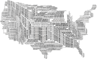 God Bless America Map Grayscale