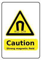 Strong Magnets Warning Sign