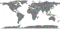 World Map Diamonds Prismatic