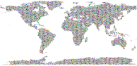 World Map Bubbles Prismatic