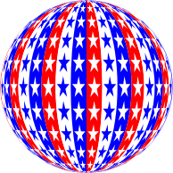 Red White Blue Sphere
