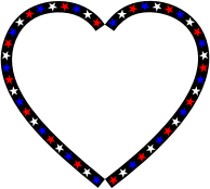 Red White Blue Heart