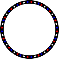 Red White Blue Stars Circle