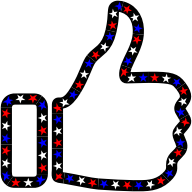 Red White Blue Thumbs Up