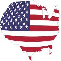 America Flag Map Globe