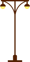 Street lamp post vectorized