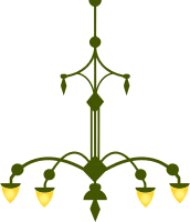 Ornate chandelier vectorized