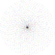 Prismatic Circular Dashed Spiral