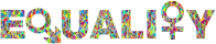 Low Poly Chromatic Gender Equality Typography