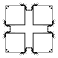 Decorative Ornamental Flourish Frame Extrapolated 3