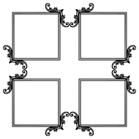 Decorative Ornamental Flourish Frame Extrapolated 6