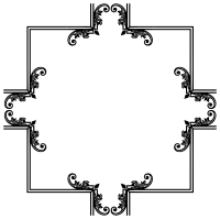 Decorative Ornamental Flourish Frame Extrapolated 7