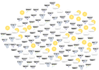 Weather Icons In Cloud Shape