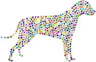 Dog Hearts Silhouette Prismatic 4