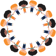 Cartoon Boys Circle Large