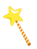 magic wand cartoon style