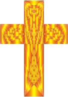 Gold Geometric Cross