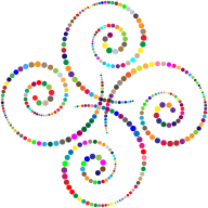 Abstract Circles Spirals Prismatic
