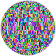 Prismatic Abstract Geometric Sphere Enhanced