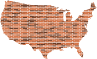 United States Map Bricks