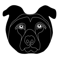 Tête de chien noir 1