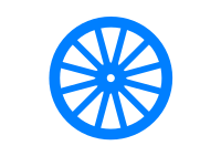 Blue Cart Wheel