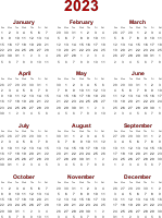 2023 calendar