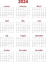 2024 calendar