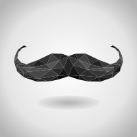 mustache lowpoly