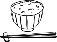Japanese Rice Bowl - Black & White