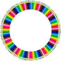 Colorful Pencils Frame