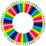 Colorful Pencils Frame 2