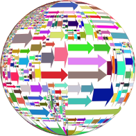 Random Arrows Sphere Prismatic