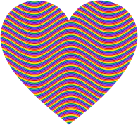 Rainbow Waves Heart