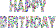 Prismatic Happy Birthday Circles