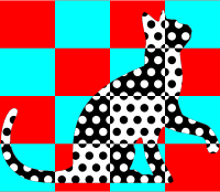 Chequered dotted cat