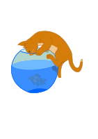 Cat and fish