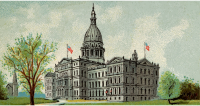 Cigarette Card - Capitol Building of Michigan