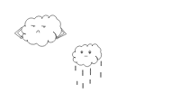 Mother cloud and baby cloud