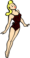 Lady in swimsuit (colour)