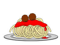 Spaghetti and Meatballs Monster SMIL Animation