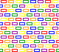Colourful bricks pattern (no background)