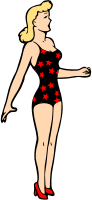 Lady in swimsuit 2 (colour)