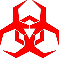 Malware Hazard Symbol - Red