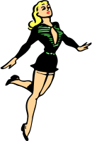 Woman dancing 5 (colour)