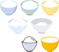 Rice in bowls