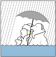 when it rains or who left the facet open